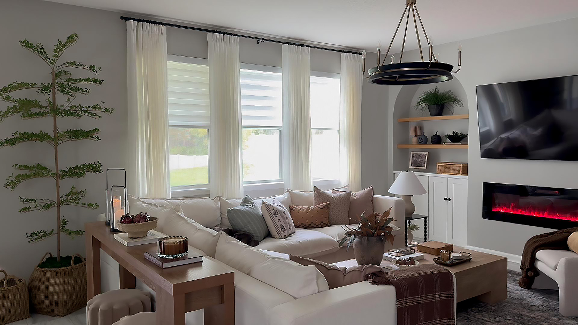 TWODRAPES Natural Extra Wide 60 Inch Width Pinch Pleated 96 Inch Curtains